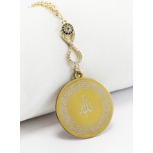 Biuti Zirkon Taşlı Sonsuzluk Aksesuarlı Allah Lafzı Ayetel Kürsi Felak Nas Ihlas Dikiz Ayna Süsü (3,5)