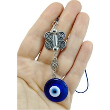 Biuti Dikiz Ayna Süsü, Nazar Boncuklu Metal Kelebek Hediyelik Aksesuar, Yeni Araba Hediyesi