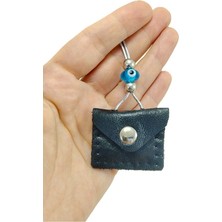 Biuti Suni Deri Çıtçıtlı Cevşen Araba Dikiz Ayna Süsü Turkuaz Cam Nazar Boncuklu Yeni Araba Hediyesi