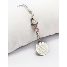 Biuti El Yapımı Papatyalı Kuşlu Metal Ayetel Kürsi Dualı Dikiz Ayna Süsü, Yeni Araba Hediyesi