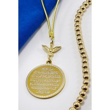 Biuti Kuşlu Paslanmaz Çelik Ayetel Kürsi Felak Nas Ihlas Araba Dikiz Ayna Süsü, Yeni Araba Hediyesi