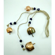 Ennea Art Bakır Dörtlü Çan Nazarlık Duvar Dekoru Hediyelik Eşya