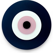 Ennea Art Minimalist Siyah Nazar Boncuğu El Yapımı Ahşap Büyük Nazarlık 20 cm Hediyelik Eşya