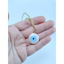 Ennea Art Altın Kaplama Nazar Boncuğu Araba Dikiz Ayna Süsü El Yapımı Cam Metalik Ipli Lüks Araba Hediyesi