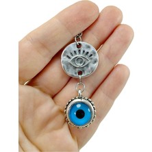 Biuti Eskitme Metal Nazar Boncuğu Araba Dikiz Ayna Süsü Ikili Göz Hediyelik Aksesuar