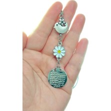 Biuti Küçük Kuşlu Ayetel Kürsi Araba Dikiz Ayna Süsü , Papatyalı Dualı Lüks Yeni Araba Hediyesi