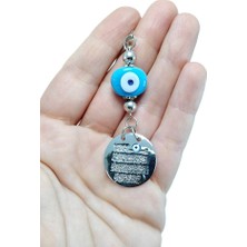 Biuti Dikiz Ayna Süsü, Mavi Danagözü Nazar Boncuğu Ayetel Kürsi, Gümüş Renkli Yeni Araba Hediyesi