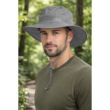 Reva Fileli Safari Şapka Erkek – Geniş Kenarlı Outdoor Güneş Koruyucu Kamp & Balıkçı Şapkası