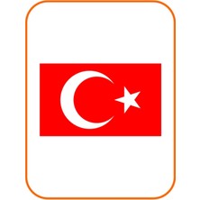 Ay Yıldız Kare Hilal Bayrak Oto Özel Yeni Sticker Kırmızı 15*9 cm