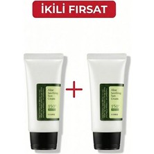 Cosrx Aloe Soothing Sun Cream SPF50+ Pa+++ (Aloe Veralı Yatıştırıcı Etkili Güneş Kremi) 50 ml x 2 Adet - Ikili Fırsat Paketi