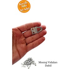 Hobidabi Tablo Resim Çerçeve Askı Kancası Kıvrık Eğik 10 Adet