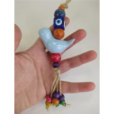 Ennea Art Seramik Küçük Kuş Nazarlık El Yapımı Duvar Dekoru