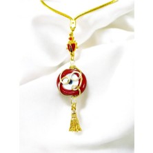 Biuti Küçük Uğur Böcekli Sarma Kırmızı Dana Gözü Araba Dikiz Ayna Süsü, Püsküllü Araba Hediyesi