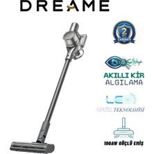 Dreame R20 Dikey Süpürge, 190AW Güçlü Emiş, Akıllı Kir Algılama, Gri