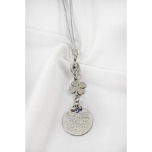 Biuti Göz Figürlü Dört Yapraklı Yonca Metal Ayetel Kürsi Araba Dikiz Ayna Süsü