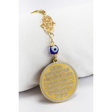 Biuti Hamse Eli Nazar Boncuklu Ayetel Kürsi Nazar Ayeti Araba Dikiz Ayna Süsü, Yeni Araba Hediyesi