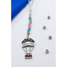 Biuti El Yapımı Renkli Parlak Taşlı Kapadokya Balonu Araba Dikiz Ayna Süsü, Yeni Araba Hediyesi