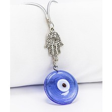 Biuti Hamse Eli El Yapımı Cam Nazar Boncuklu Araba Dikiz Ayna Süsü, Dikiz Ayna Süsü