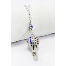 Biuti Renkli Parlak Taşlı Uçan Kapadokya Balonu Dikiz Ayna Süsü, Yeni Araba Hediyesi