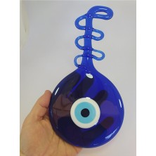 Ennea Art Kaşık Nazar Boncuğu 12CM El Yapımı Cam Duvar Dekoru