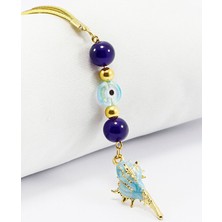 Biuti Lacivert Boncuklu Mavi Deniz Kabuklu Araba Dikiz Ayna Süsü Tarz Yeni Araba Hediyesi