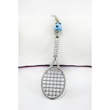 Biuti Mavi Nazar Boncuklu Tenis Raketi Figürlü Araba Dikiz Ayna Süsü