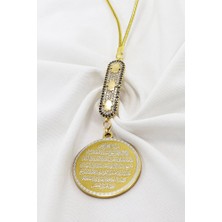 Biuti Hamse Eli Paslanmaz Çelik Ayetel Kürsi Nazar Ayeti Araba Dikiz Ayna Süsü, Yeni Araba Hediyesi