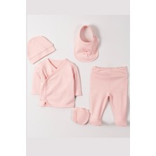 Liaboo Organik Pamuk 5 Parça Hastane Çıkışı Pembe