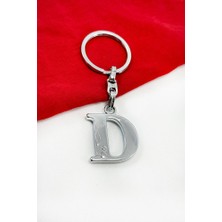 Biuti Gümüş Renkli Metal D Harfi Anahtarlık / Harfli Çanta Süsü
