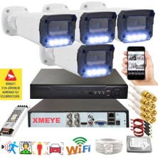 Bises 4 Lü Hareket Algılayan 5 Mp Lens 4 Warm LED Gece Renkli Gösteren Güvenlik Kamerası Seti Bs 3404W
