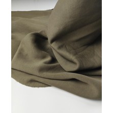 Kumaş Parça Asker Yeşili Renkte Şardonlu 3 Iplik Kumaş (En 160 cm x Boy 160 Cm)