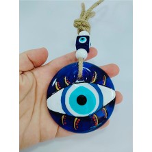Ennea Art El Yapımı Nazar Boncuğu 8 cm El Yapımı Duvar Dekoru