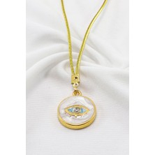 Biuti Parlak Taşlı Sedefli Çerçeveli Nazar Gözü Araba Dikiz Ayna Süsü, Yeni Araba Hediyesi