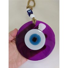 Ennea Art Mor El Yapımı Büyük Cam Nazar Boncuğu 12 cm