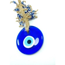 Ennea Art Özel Tasarım Püsküllü Nazar Boncuğu 9 cm El Yapımı Duvar Dekoru