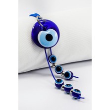 Biuti Lacivert El Yapımı Cam Nazar Boncuklu Salkım Araba Dikiz Ayna Süsü, Yeni Araba Hediyesi