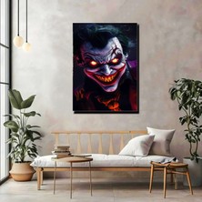 Artprinta Karanlık Joker Kanvas Tablo – Gotik & Neon Tarz Duvar Dekoru