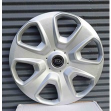 Yk Kia Rio / Picanto / Stonic Uyumlu 15 Inç Jant Kapağı 4'lü Takım Amblem Hediyeli