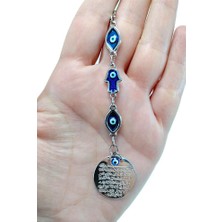 Biuti Metal Mineli Nazar Boncuğu Fatma Ana Eli Araba Dikiz Ayna Süsü Ayetel Kürsi, Yeni Araba Hediyesi