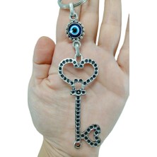 Biuti Metal Kalpli Anahtar Nazar Boncuğu Anahtarlık Hediyelik Aksesuar