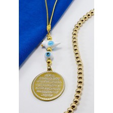 Biuti El Yapımı Cam Sevimli Kuş Ayetel Kürsi, Nazar Ayeti Araba Dikiz Ayna Süsü, Yeni Araba Hediyesi