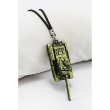 Biuti Hâki Renkli Metal Tank Figürlü Dikiz Ayna Süsü, Hediyelik Yeni Araba Hediyesi