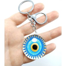 Ennea Art Nazar Boncuğu Çift Taraflı Anahtarlık / Araba Dikiz Ayna Süsü Hediyelik Aksesuar