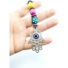 Ennea Art Nazar Boncuğu Anahtarlık Fatıma Eli/hamse / Araba Dikiz Ayna Süsü Hediyelik Aksesuar