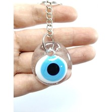 Ennea Art Saydam Nazar Boncuğu Anahtarlık/dikiz Ayna Süsü El Yapımı Cam Hediyelik Aksesuar