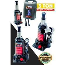 Özgürce Yüksek Performanslı 3 Ton Hidrolik Araba ve Karavan Kriko Siyah