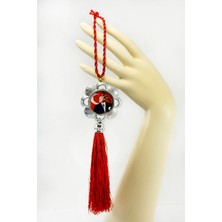 Biuti Kırmızı Püsküllü Ay Yıldız K. Atatürk Araba Dikiz Ayna Süsü, Yeni Araba Hediyesi