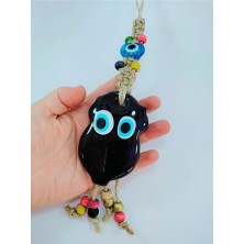 Ennea Art Baykuş Nazar Boncuğu Makrome Duvar Dekoru Hediyelik Eşya