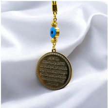 Biuti Çelik Çift Taraflı Nazar Ayeti Ayetel Kürsi Araba Dikiz Ayna Süsü, Lüks Yeni Araba Hediyesi