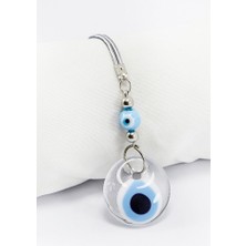 Biuti Mineli Cam Üzerine Mavi Damla Göz Figürlü Araba Dikiz Ayna Süsü, Yeni Araba Süsü